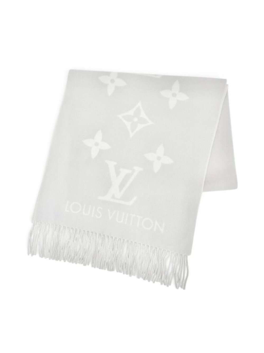 Louis Vuitton Echarpe Reykjavik Cashmere Greige Monogram Scarf